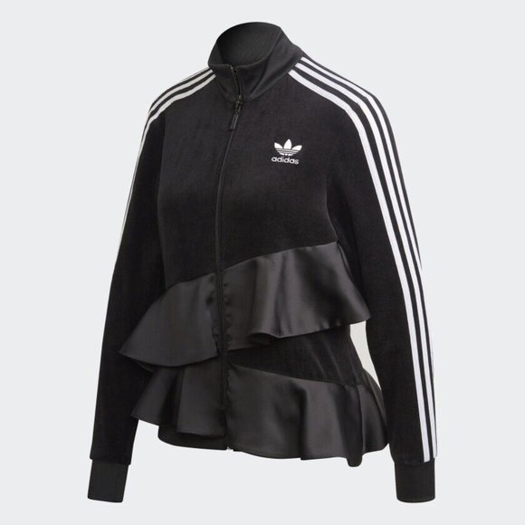 adidas Originals Black Ruffle Jacket - Picture 2 of 3